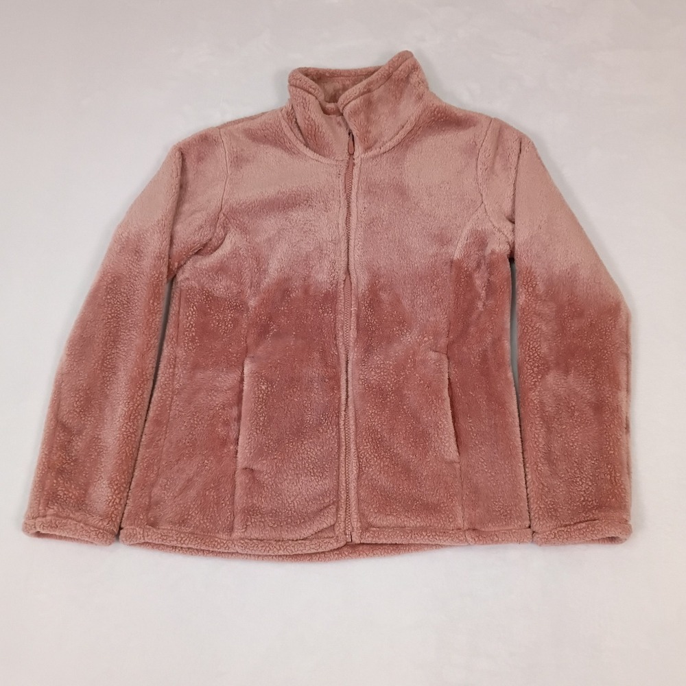 32 Degrees Heat Womens Dusty Rose Pink Plush Faux Fur Fleece Full Zip Jacket S - Picture 2 of 10